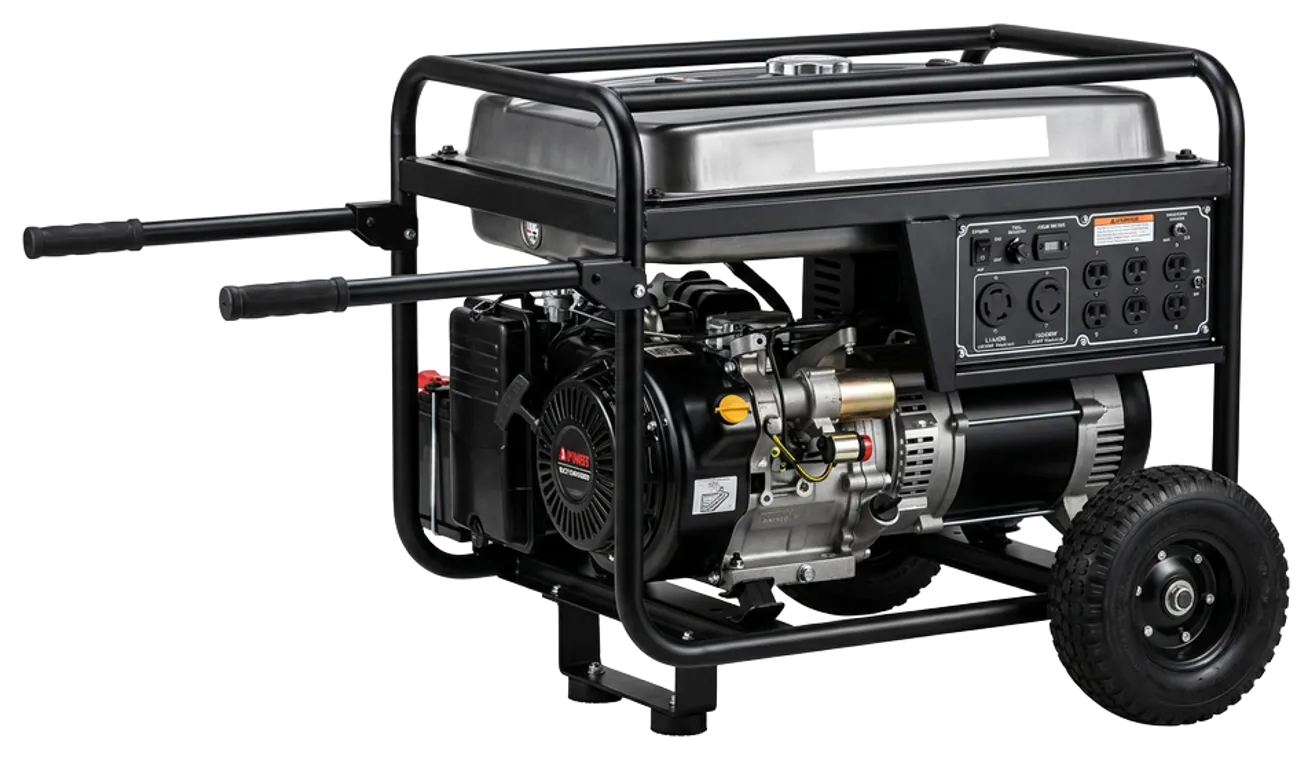 A-iPower SUA12000ED dual-fuel generator with L14-30R and 14-50R outlets